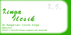kinga ilcsik business card